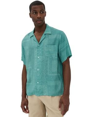 Bather Tonal Bandana Camp Shirt - Green