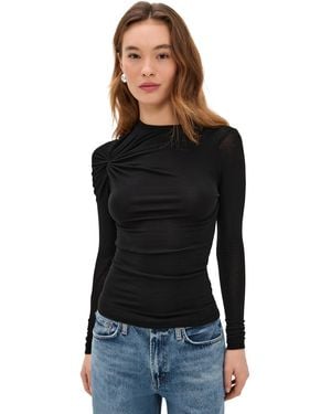 Agolde Lissa Long Sleeve Tee - Black