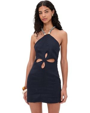 AZULU Drea Linen Dress - Blue
