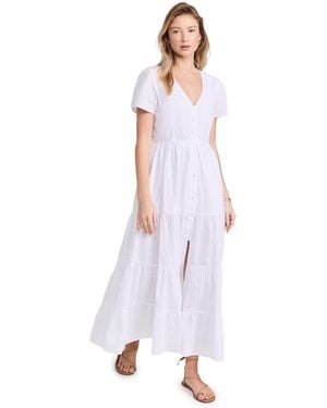 Playa Lucila Button Maxi Dress - White