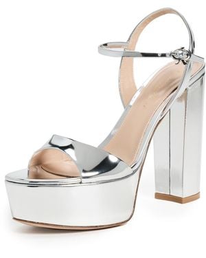 Gianvito Rossi Marlena Metallic Heels - White