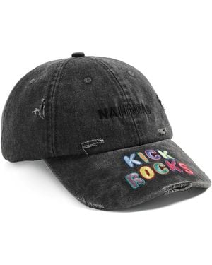 NAHMIAS Kick Rocks 6 Panel Hat - Black
