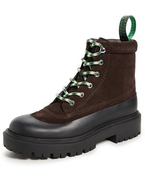Loeffler Randall Lace Up Weather Boots - Black