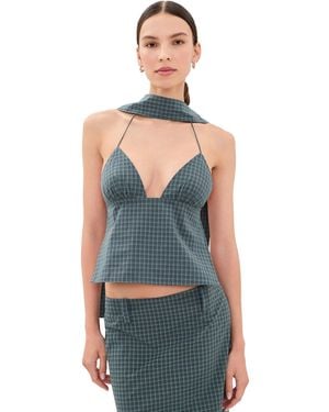 Lioness Play On Halter Top - Blue
