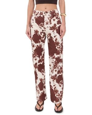 Reformation Val 90S Mid Rise Straight Jeans - Red