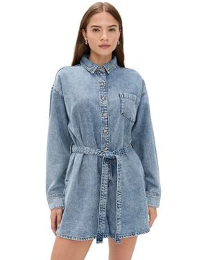 GOOD AMERICAN Weightless Denim Romper - Blue