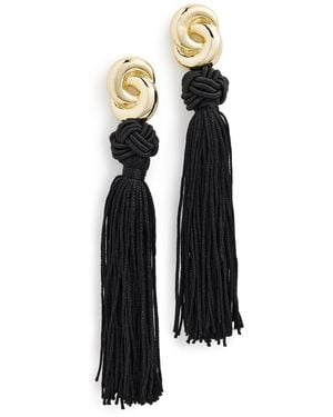Luv Aj The Solstice Knot Tassel Earrings - Black
