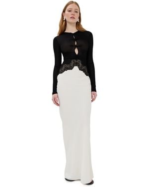 Christopher Esber Open Twist Verner Lace Dress - Black