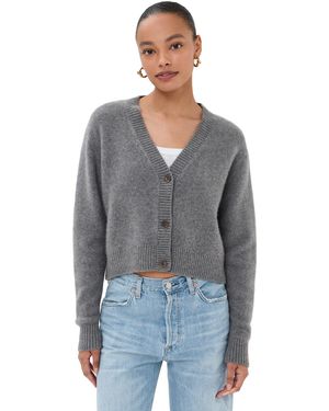 The Elder Statesman Cashmere Boxy Cardigan - Black