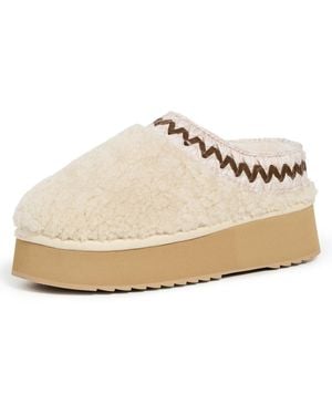 Mou Curly Platform Clogs - White