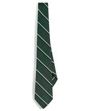Polo Ralph Lauren Original Label Silk Washed Stripe Tie - Green