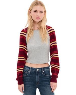 Le Bos Teller Convertible Shrug Scarf - Red