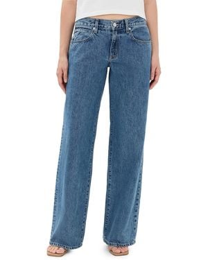 SLVRLAKE Denim Lexi Low Rise Wide Leg Jeans - Blue