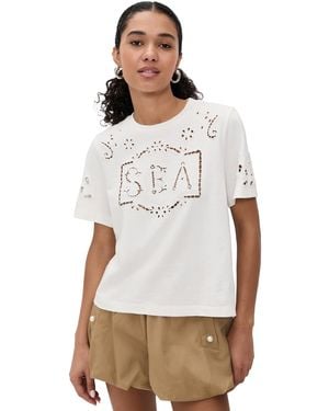 ★Sea NY★ Marie 刺繍Tシャツ White Sea Marie Dress in White | Lyst