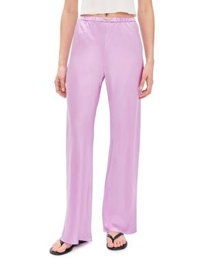 Comme Si Silk Bias Pants - Pink