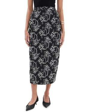 Kika Vargas Toshiko Skirt Cotton Embroidery - Black
