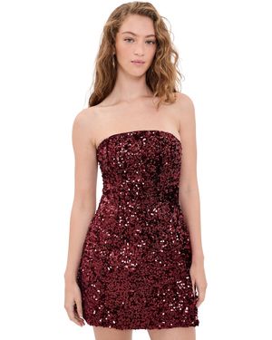 Bardot Helene Sequin Mini Dress - Red