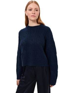 SABLYN Tristan Cashmere Crew Neck Pullover - Blue