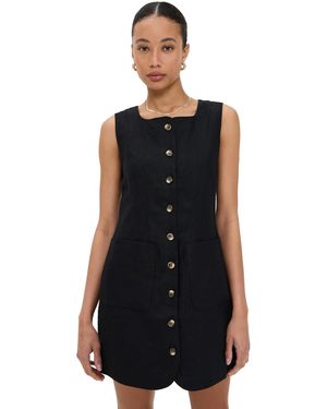 Posse Emma Button Down Mini Dress - Black