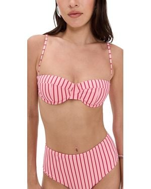 STAUD Jo Balconette Bikini Top - Pink