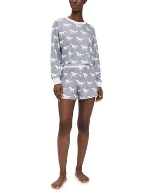 Pj Salvage Boyfriend Boxer Pyjama Set - Black