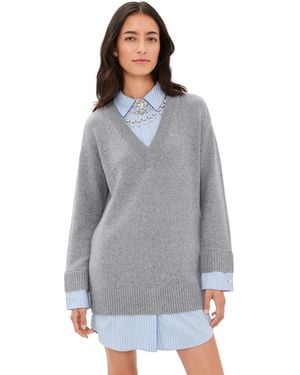 Cinq À Sept Santina Necklace Dress - Gray