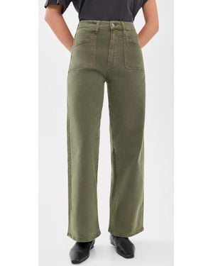 PAIGE Arellia Skimmer Jacqui Pockets Pants - Green