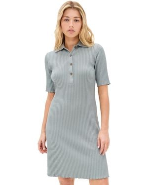 Vince Elbow Sleeve Polo Mini Dress - Multicolor