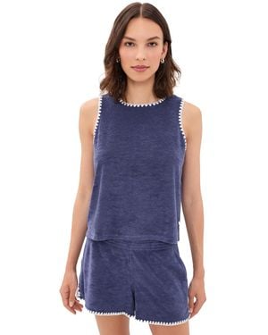 Marine Layer Towel Terry Shell Tank - Blue