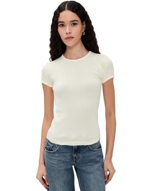DONNI. The Pointelle Baby Tee - White