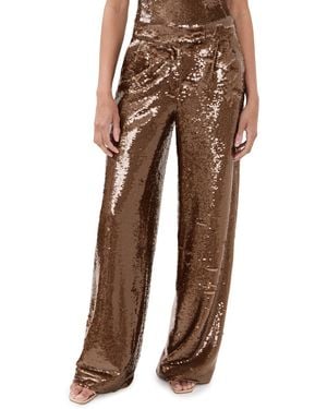 LAQUAN SMITH Oversized Tailored Pants - Brown