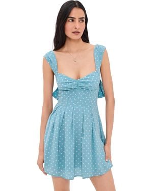 For Love & Lemons August Mini Dress - Blue