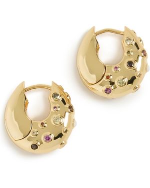 Anni Lu Crystal Bay Hoops - Metallic