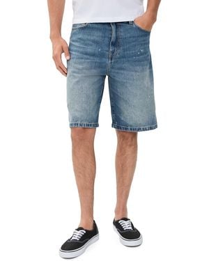 Carhartt Landon Denim Shorts 10 (Destroy Wash, Splatter) - Blue