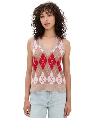 RE/DONE Argyle Vest - Red