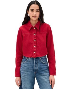 Le Jean Swing Shirt Jacket - Red