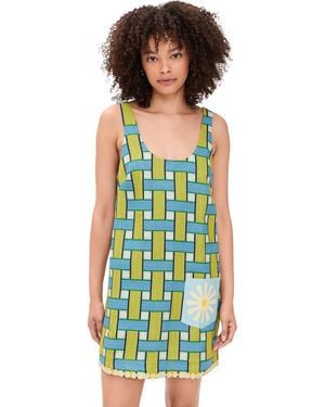 ALÉMAIS Sunlounge Linen Mini Dress - Green