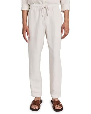 Onia Air Linen Pull-On Pants - White