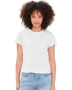 James Perse Slub Jersey Shrunken Tee - White