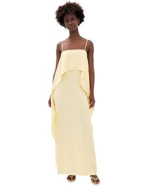 STAUD Valencia Linen Dress - Natural