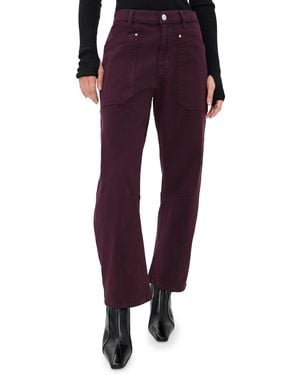 DL1961 Bilie Easy Barrel Petite Pants - Purple