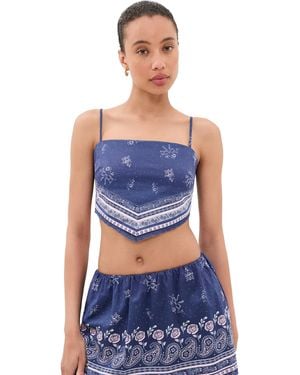 LoveShackFancy Mollie Top - Blue