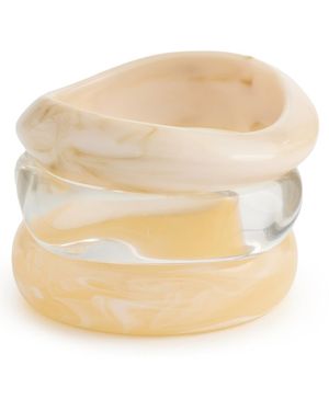 Luv Aj The Formentera Bangle Set - White
