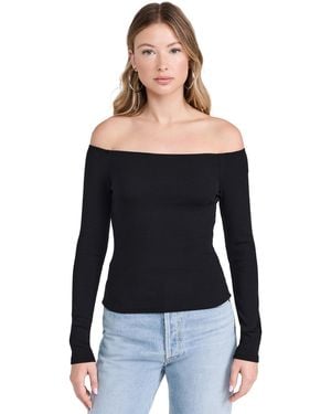Joe's Jeans Off Shoulder Top - Black