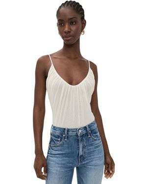 L'Agence 'Agence Gelina Ruched Thong Bodysuit - Blue