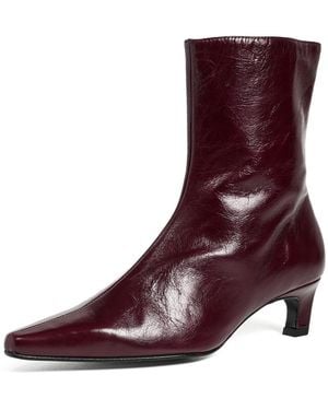 Alohas Ambar Leather Ankle Boots - Purple