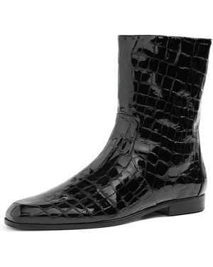Black Suede Studio Aries Booties - Black