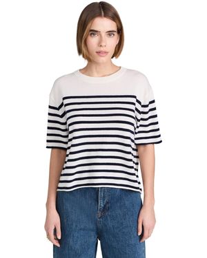 Lisa Yang Cila Stripes Cashmere T-Shirt - Black