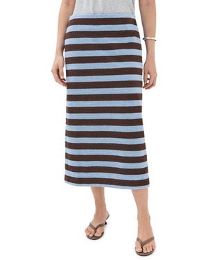 Tibi Bonded Dry Loop Terry Skirt - Black