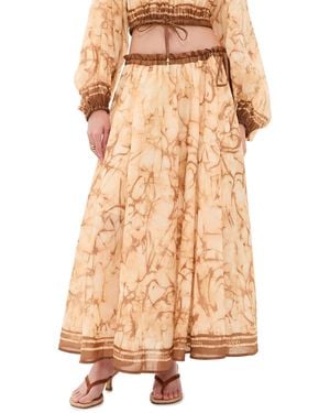 Zimmermann Indra Midi Skirt - Natural